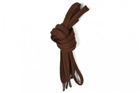Шнурки плоские, турецкое плетение, коричневый, 10-12мм, 120см, 1пара
