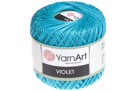Пряжа YarnArt Violet темная бирюза (0008), 100%мерсеризованный хлопок, 282м, 50г