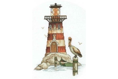 Набор для вышивания крестом РТО Маяк. Гнездо пеликана, 17*25см