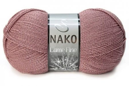 Пряжа Nako Lame Fine виноградный цвет (10755), 96%акрил/4%метанит, 440м, 100г