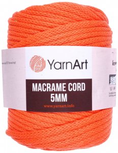 Пряжа YarnArt Macrame cord 5mm оранжевый (800), 60%хлопок/40%полиэстер/вискоза, 85м, 500г