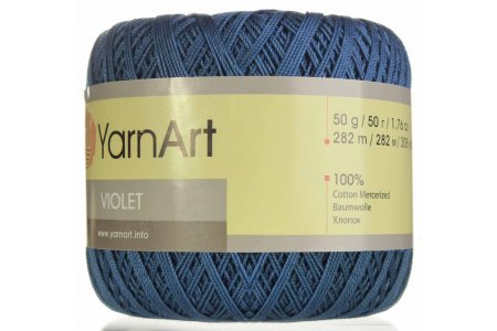 Пряжа YarnArt Violet джинсовый (154), 100%мерсеризованный хлопок, 282м, 50г