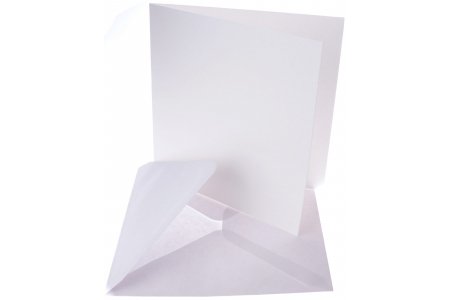 Открытка для скрапбукинга KAISER CRAFT Квадратная, двусторонняя, с конвертом, белый, 14*14см