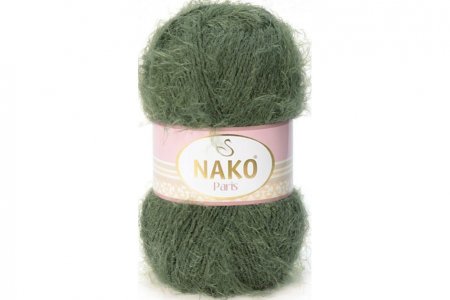 Пряжа Nako Paris хаки (45), 40%премиум акрил/60%полиамид, 245м, 100г