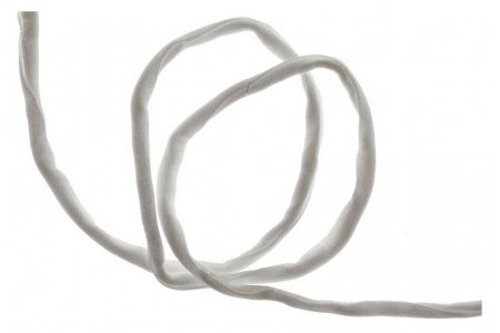 Шнур шелковый IDEEN, креп-сатин, натуральный белый, 5мм, 1м