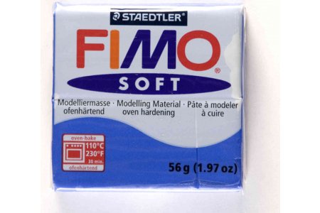 Полимерная глина FIMO Soft, синий (37), 57г