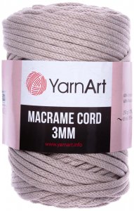 Пряжа YarnArt Macrame cord 3mm светло-беж (753), 60%хлопок/40%полиэстер/вискоза, 85м, 250г