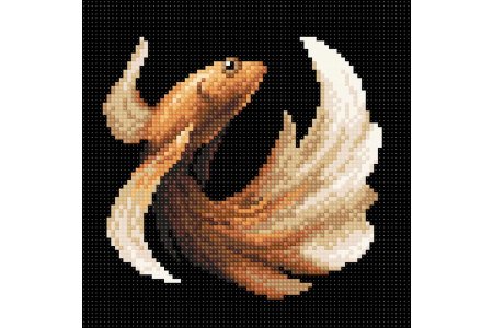 Мозаичная картина BRILLIART Рыбка золотая, 20*20см