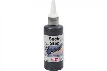 Краска текстильная с противоскользящим эффектом на латексной основе EFCO Sock-Stop черный, 100мл