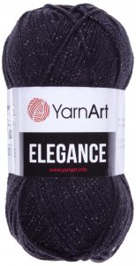 Пряжа YarnArt Elegance черный (104), 88%хлопок/12%металлик, 130м, 50г
