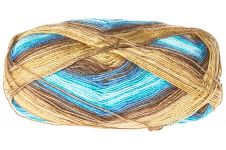 Пряжа Alize Diva Batik песочно-коричневый-сине-бирюзово-голубой (3243), 100%микрофибра, 350м, 100г