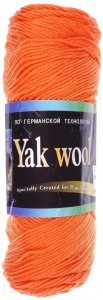 Пряжа Color City Yak wool оранжевый (207), 60%пух яка/20%мериносовая шерсть/20%акрил, 430м, 100г