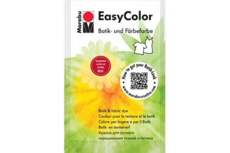 Краситель для окрашивания ткани вручную Marabu Easy Color, вишневый (031), 25гр