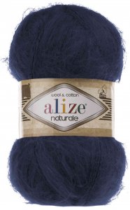 Пряжа Alize Naturale темно-синий (430), 60%шерсть/40%хлопка, 230м, 100г