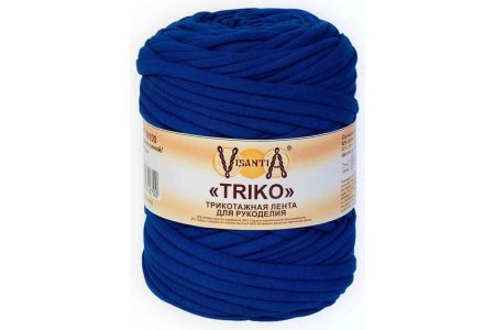 Пряжа Visantia Triko т.синий, 92%хлопок/8%эластан, 100м, 500г