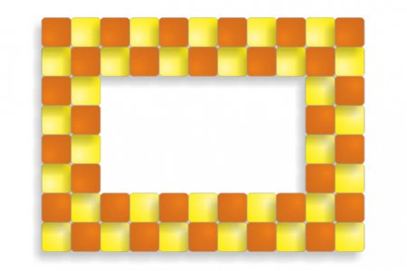 Набор стеклянной мозаики CRAFT PREMIER Фоторамка-прямоугольник, желтый_рыжий, 13,5*9,5см