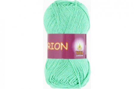 Пряжа Vita cotton Orion светлая зеленая бирюза (4577), 77%хлопок мерсеризованный/23%вискоза, 170м, 50г