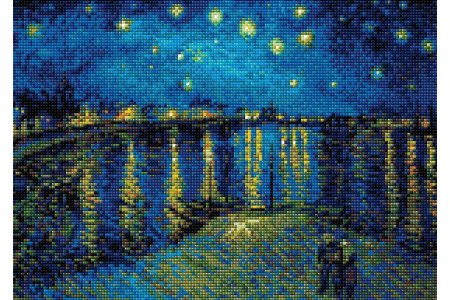 Мозаичная картина Сотвори сама РИОЛИС Звездная ночь над Роной, 38*27см