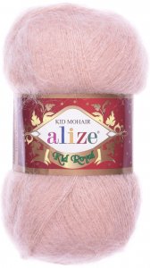 Пряжа Alize Kid Royal 50 розово-бежевый (314), 62%кид мохер/38%полиамид, 500м, 50г