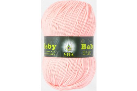 Пряжа Vita Baby персик (2858), 100%акрил, 400м, 100г