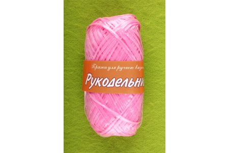 Пряжа Пехорка Рукодельница мочалка розовый бутон (35), 100%полипропилен, 200м, 50г