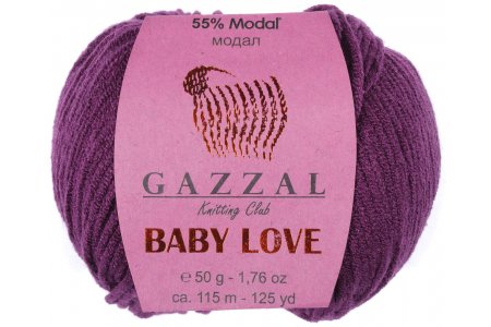 Пряжа Gazzal Baby Love свекольный (1610), 55%модал/45%акрил, 115м, 50г