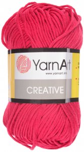 Пряжа YarnArt Creative красный (237), 100%хлопок, 85м, 50г