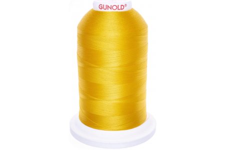 Нитки для машинной вышивки Gunold, 100%полиэстер, 5000м, желтый(61187)
