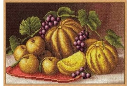 Набор для вышивания крестом Panna Дыни и яблоки, 27,5*18,5см
