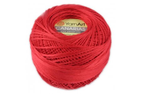 Пряжа YarnArt Canarias красный (6328), 100%мерсеризованный хлопок, 203м, 20г