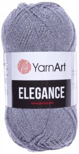 Пряжа YarnArt Elegance серый (102), 88%хлопок/12%металлик, 130м, 50г