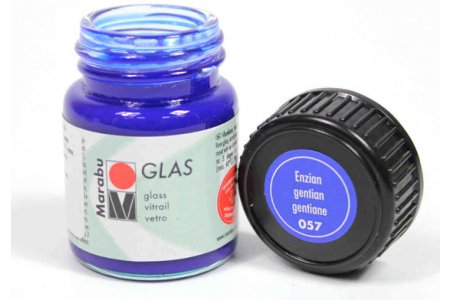 Витражная краска Marabu Glas на водной основе, голубой (057), 15мл