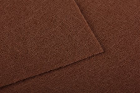 Фетр декоративный 100%полиэстер коричневый(407), 0,5мм, 30*45см