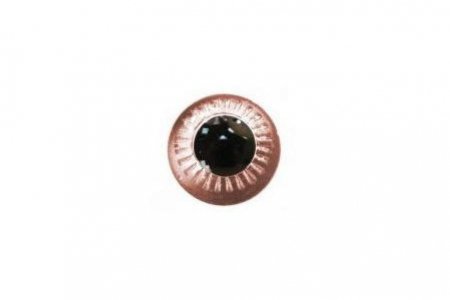 Глаза для игрушек круглые живые с лучиком, коричневые, d11мм, 1пара