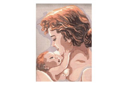 Канва с рисунком COLLECTION D*ART Мать и дитя, 22*30см