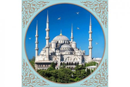 Мозаичная картина стразами АЛМАЗНАЯ ЖИВОПИСЬ Голубая Мечеть в Стамбуле, 40*40см