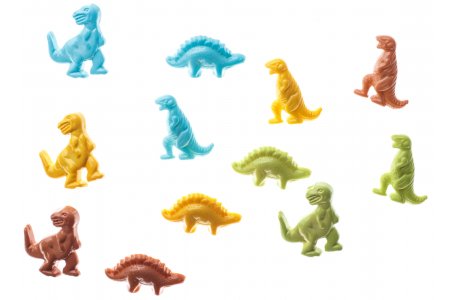 Набор пуговиц декоративных пластиковых Динозавры, 2,5см, 12шт