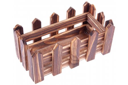 Заготовка для декорирования деревянная Забор-прямоугольник малый, 15,5*7*8см