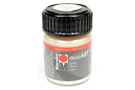 Витражная краска Marabu GlasArt, белый перламутр (270), 15мл