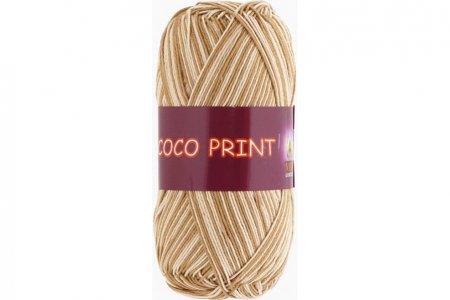 Пряжа Vita cotton Coco Print светло-бежевый (4679), 100%мерсеризованный хлопок, 240м, 50г