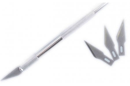Макетный нож FOLIA, 3 сменных лезвия
