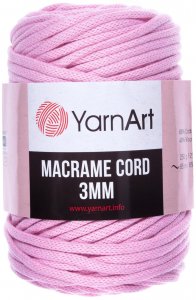 Пряжа YarnArt Macrame cord 3mm розовый (762), 60%хлопок/40%полиэстер/вискоза, 85м, 250г