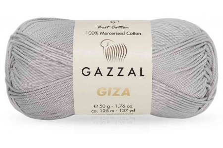 Пряжа Gazzal Giza речной жемчуг (2456), 100%мерсеризованный хлопок, 125м, 50г