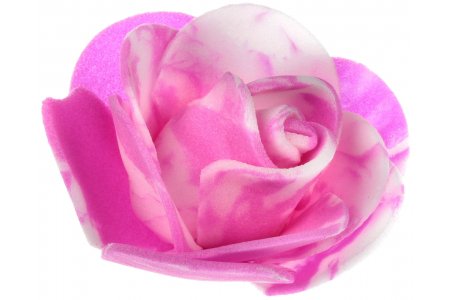 Цветок из фоамирана Розочка мраморная, малиновый, 38мм