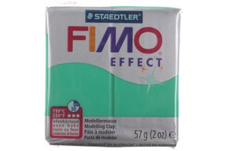 Полимерная глина FIMO Effect, полупрозрачный зеленый (504), 57г