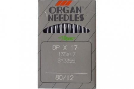Иглы для промышленных швейных машин ORGAN DPx17 №80, 10шт