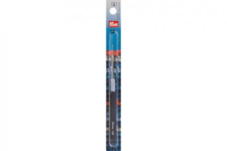 Крючок для вязания PRYM с пластиковой ручкой и колпачком, серебристый, d1,0мм, 13,5см