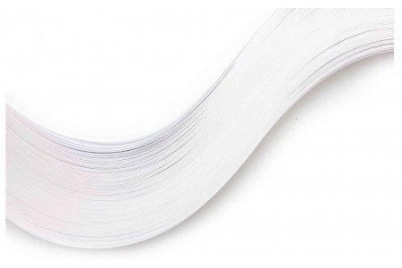 Бумага для квиллинга, Белый, длина 330мм, ширина 7мм, 150 полосок, плотность 130 г/кв.м
