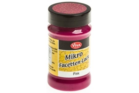 РАСПРОДАЖА Лак кракелюрный второй шаг VIVA Mikro Facetten-Lack, розовый (401), 90мл