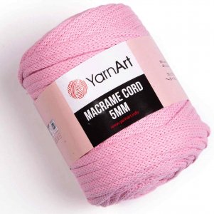 Пряжа YarnArt Macrame cord 5mm розовый (762), 60%хлопок/40%полиэстер/вискоза, 85м, 500г